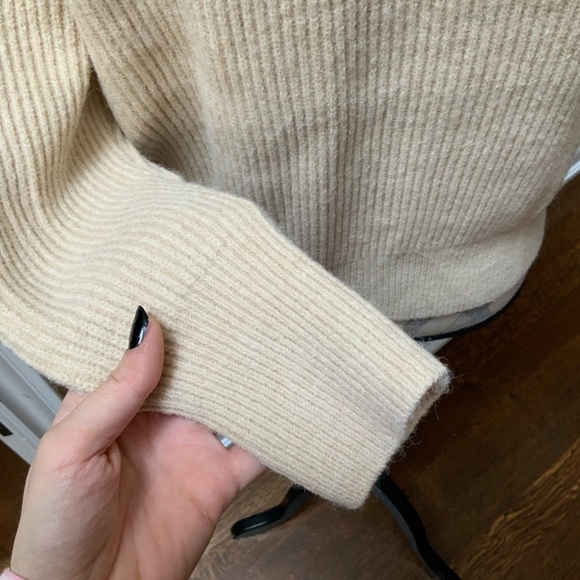 AMAZON Brand Zip Up Sweater Jacket Knit Sweater Lapel Cropped Cardigan SZ XL - Picture 14 of 15